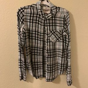 Plaid Long Sleeve Top